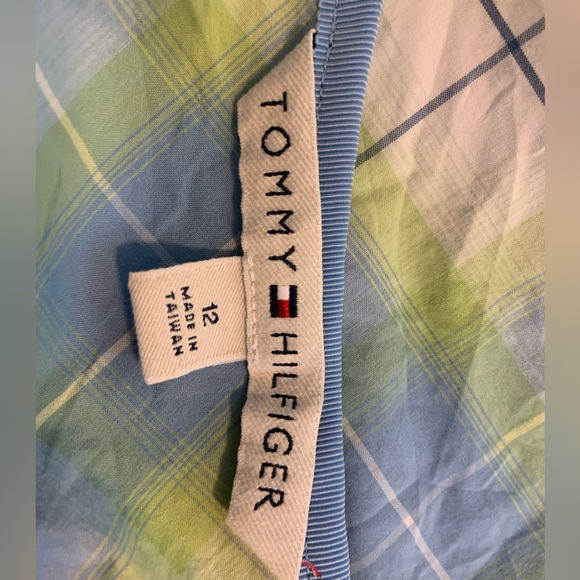 2004 Tommy Hilfiger Plaid Skirt 100% Cotton Women’s Midi - Picture 4 of 9